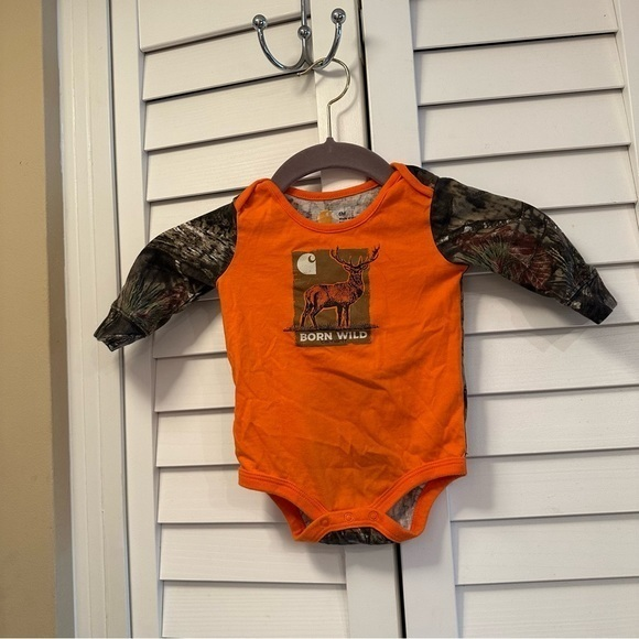 Carhartt “Born Wild”‎ 6M onsie - Picture 1 of 4